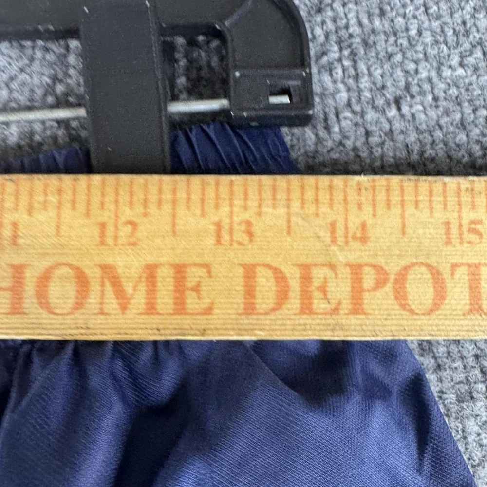 Adidas Track Pants Mens M Blue Woven Elastic Waist Lined Side Stripe Logo